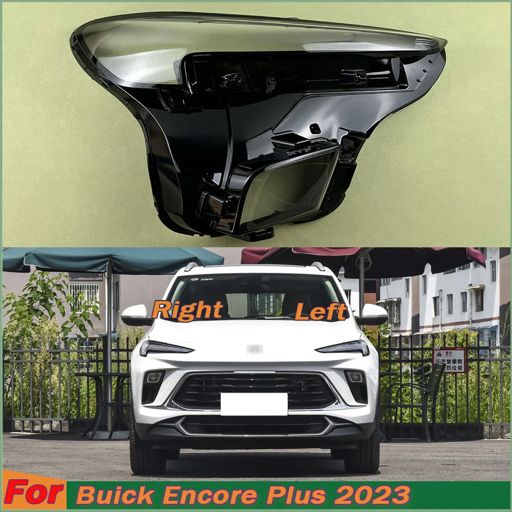 For Buick Encore Plus 2023 Headlights Cover Transparent Lamp Shade Headlamp Shell Plexiglass Replace Original Lampshade