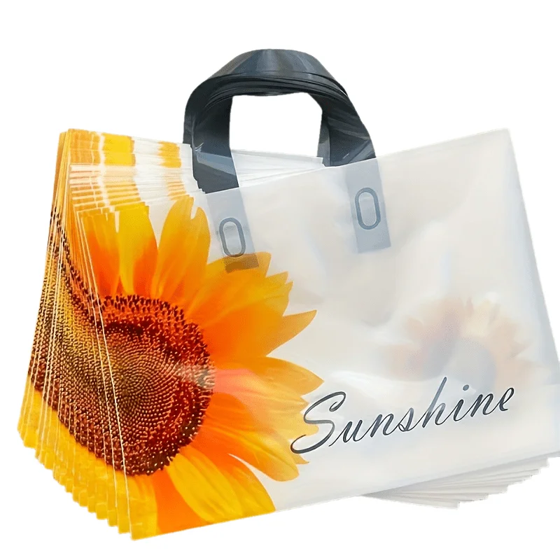 50/20pcs Sunflower Pattern Gift Bag, Party, Birthday, Wedding Gift Bag, Clothing Handbag, Christmas, Halloween, Party Gifts