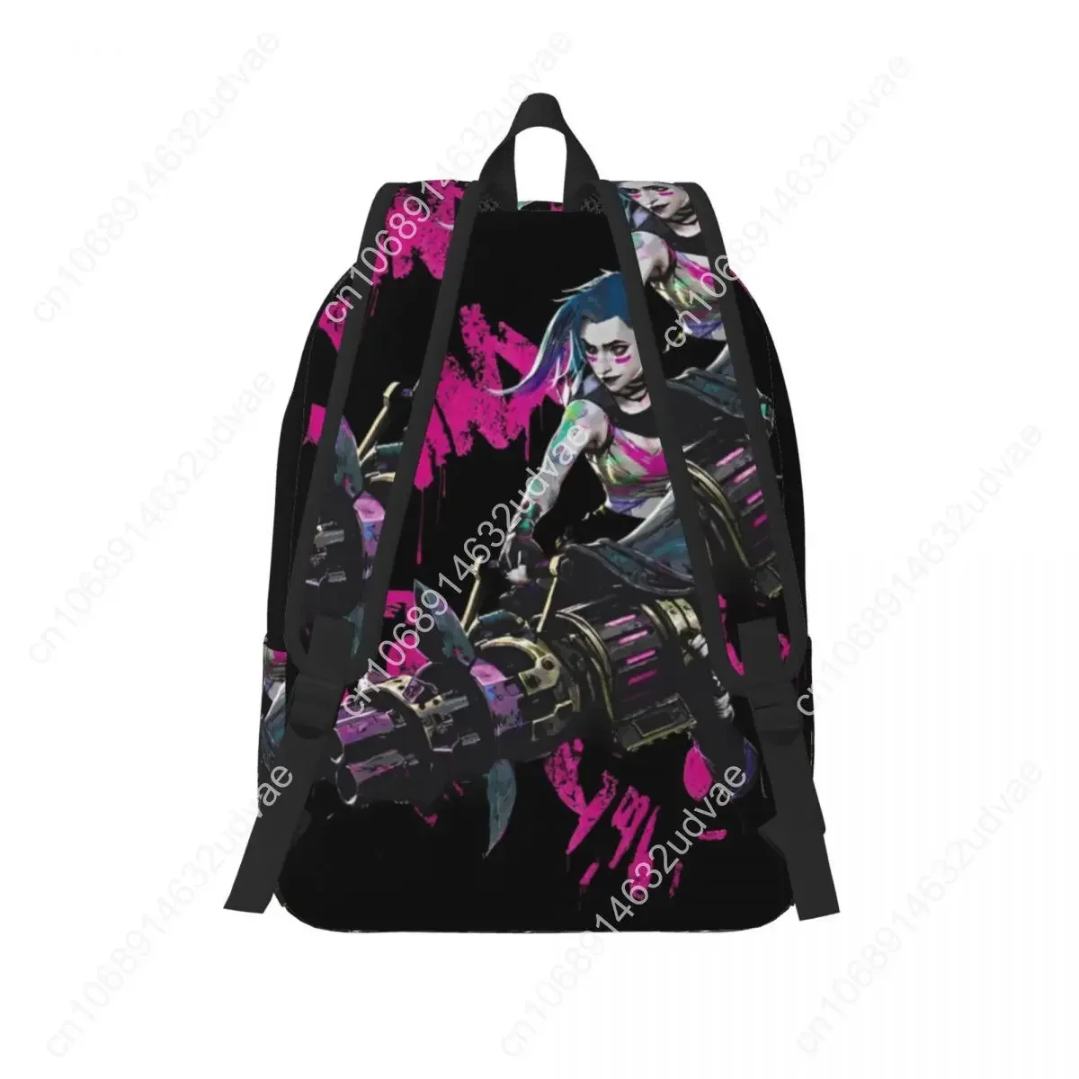 Arcane Anime Jinx Cool Teenage Backpack Outdoor Student Work Daypack for Men Women Laptop Computer Shoulder Bag
