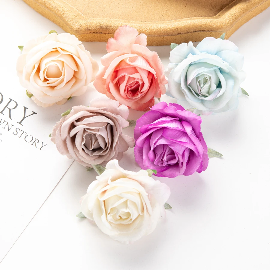Künstliche Blumen Flanell Rosen Home Room Decorati Festival Scrapbooking Handwerk Kranz Hochzeit Braut Zubehör Ausverkauf Diy – Detail 5