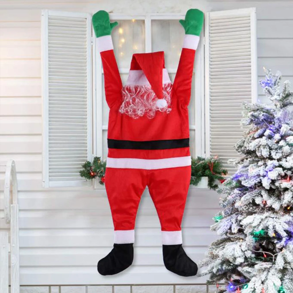 Hanging Santa Claus Decor Plush Santa Claus Hanging Decoration For Christmas Soft And Cute Ornaments 110cm