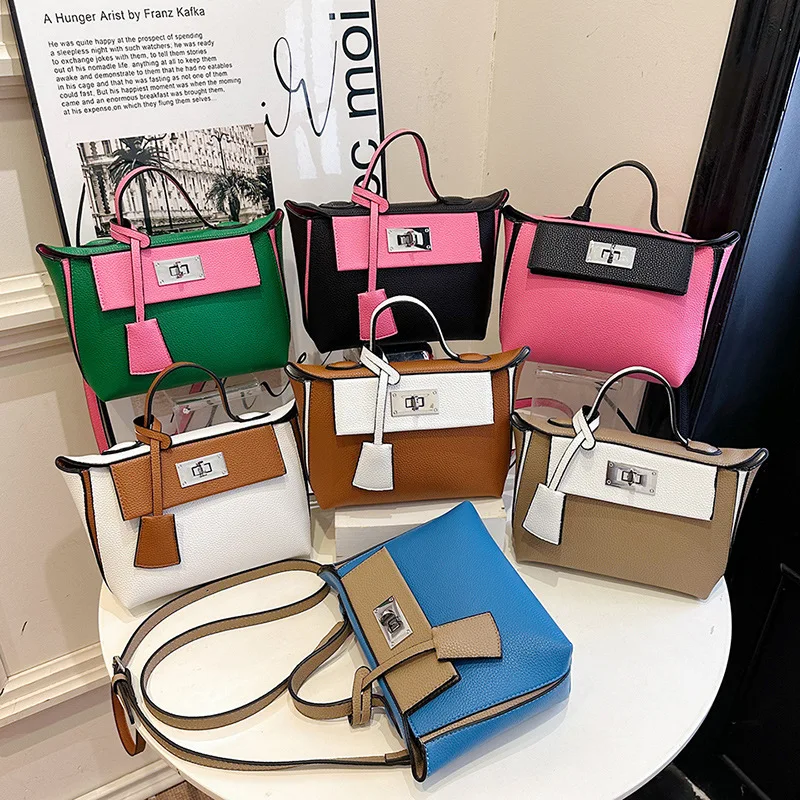 حقيبة يد جديدة لعام 2024 حقيبة نسائية حقيبة تجارة خارجية موضة كيلي حقيبة يد نسائية حقيبة كتف متقاطعة للجسم