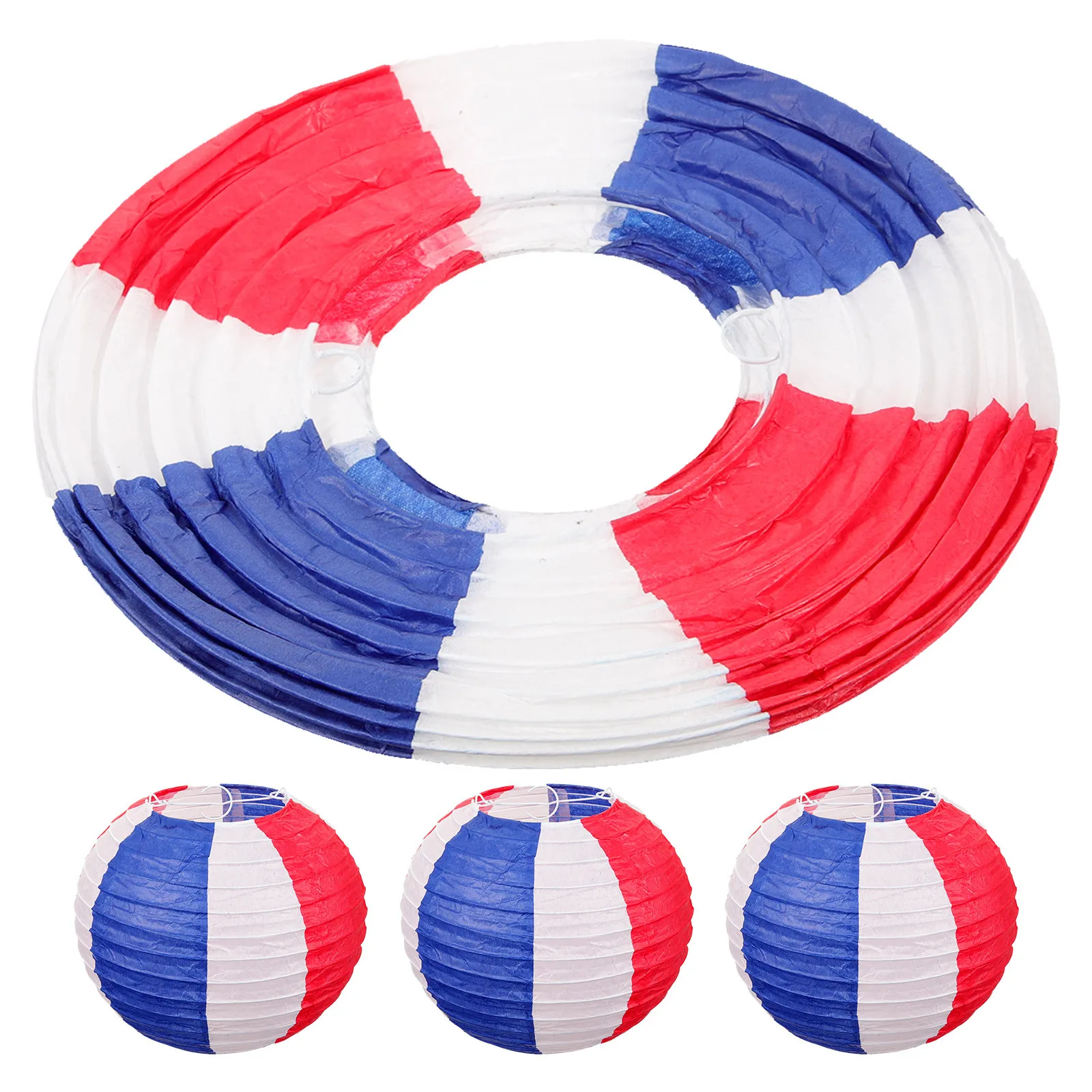 

4Pcs 3-Color Korean Lanterns Delicate Shape Bright Colors for Holiday Party Wedding Restaurant Outdoor Decoration