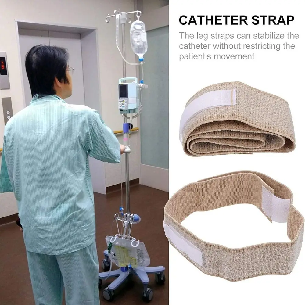 Replacement Anti Slip Catheter Leg Strap Durable Anti Irritation Catheter Tube Holder Elastic Urinary Legband Holder