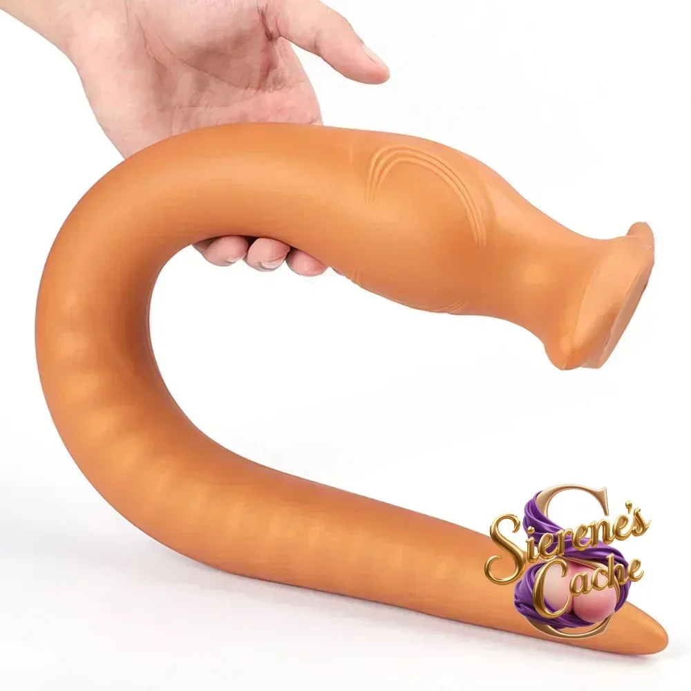 SC55cm Long Anal Plug Hollow Butt Plug Liquid Silicone Soft Anal Dildo for Women Men Prostate Massage Inflatable Buttplug Sex To