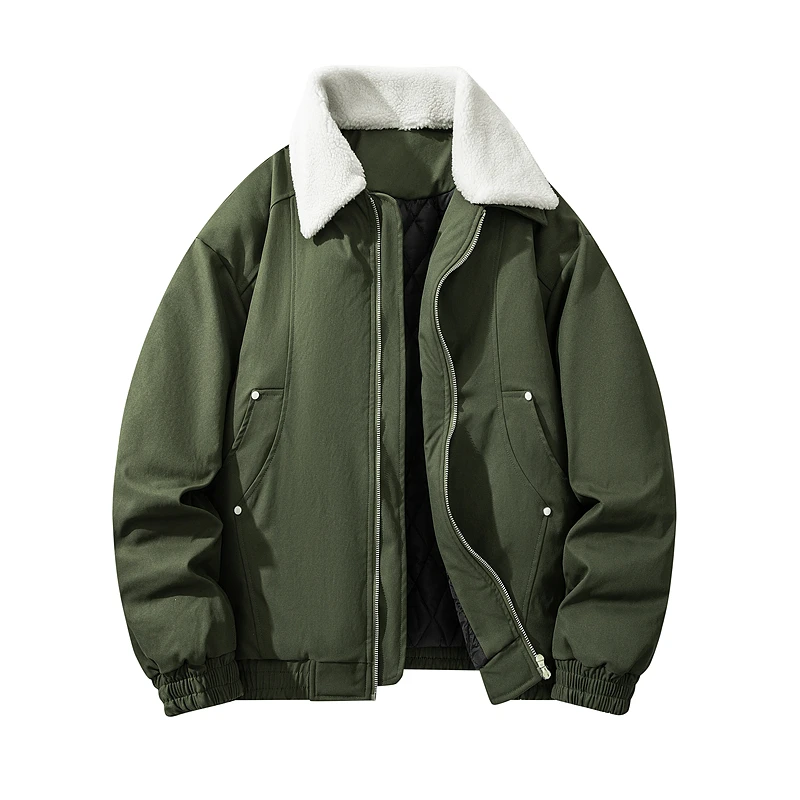 

2026 зимние новые мужские парки, куртки с отложным воротником, удобная мужская одежда, повседневные универсальные хлопковые пальто, модные утепленные пальто