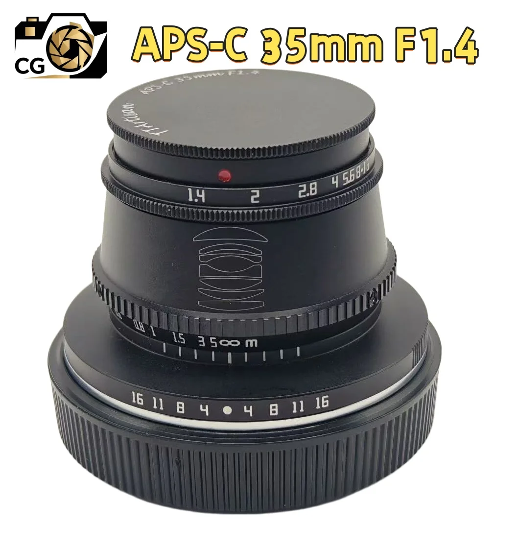 Lente Prime de 35 mm F1.4 APS-C para Montura Sony E, Fujifilm XF, Canon M, Leica L, Nikon Z, Panasonic, Olympus M43