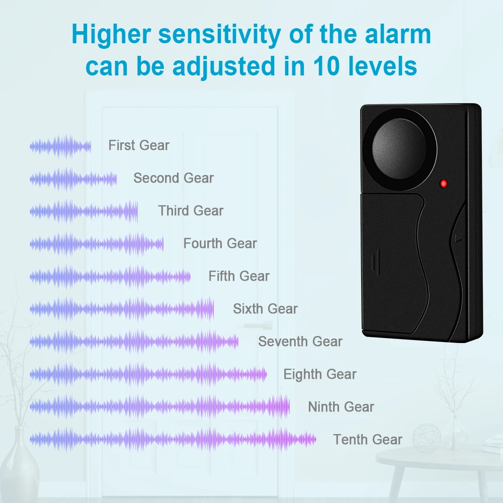 Awapow ไร้สายการสั่นสะเทือนจักรยานปลุกด้วยรีโมทคอนโทรล Anti-Theft ALARM 110dB Loud จักรยานประตูหน้าต่าง ALARM Home SAFETY System