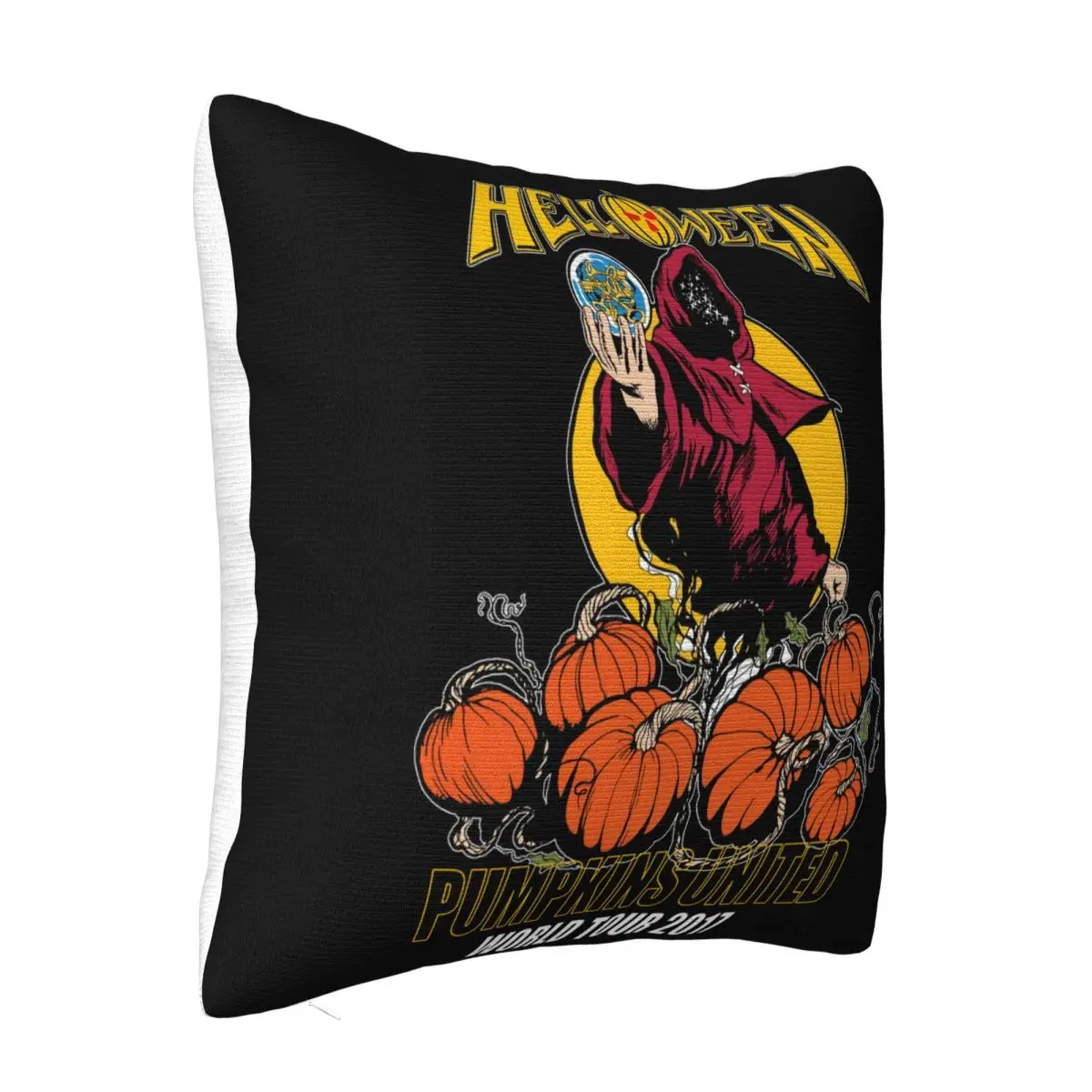 Helloween Pumkins United Tour 2020 Men's Black S 4Xl 3D Funny Trend Trend Colour Youth Rap Pillow Case