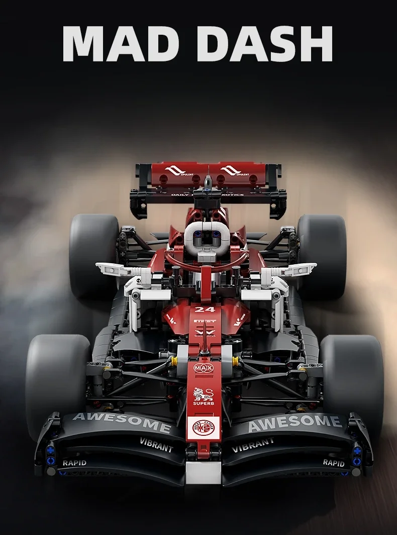 フォーミュラワンレーシングカーモデルキット、1-10スケール大人向けコレクターズセット、リアルなモデル組み立て、自宅やオフィスの装飾に最適