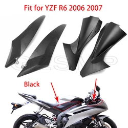 Fit for Yamaha YZF R6 2006 2007 Motorcycle Black Left & Right Air Duct Cover Gas Tank Side Cover Panel Cowl Fairing