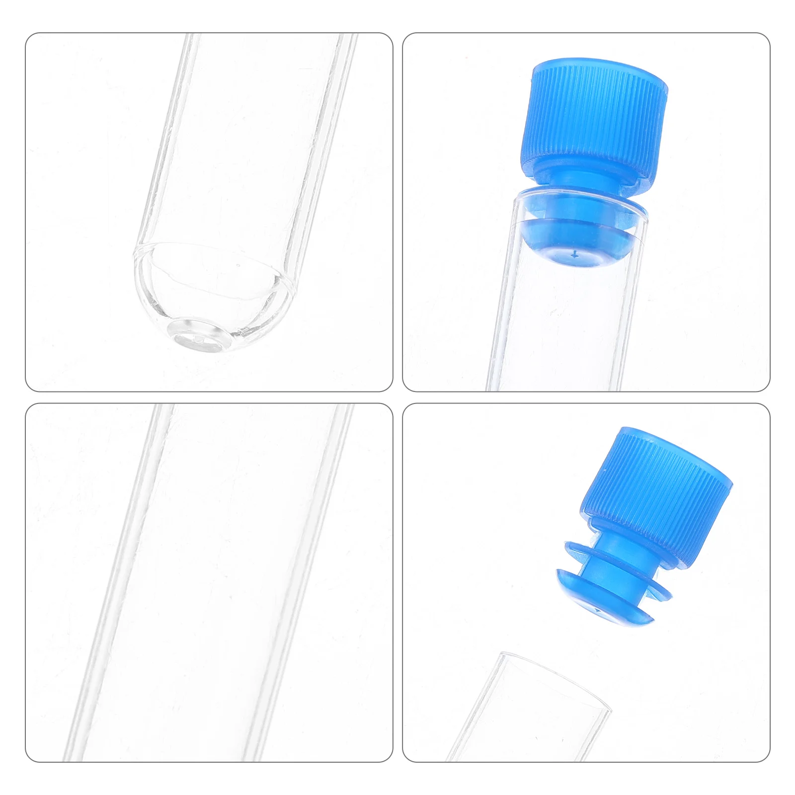 

50 Pcs 12x60mm Clear Plastic Test Tubes for Lab Sample Storage Scientific Experiments Vials Supplies