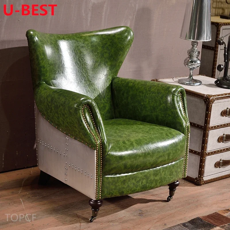 U-best Vintage Aviator Leather  Industrial Sofa Divani Sofy Tuinmeubelen Sets Arredamento Mueble Salon Furniture Living Room