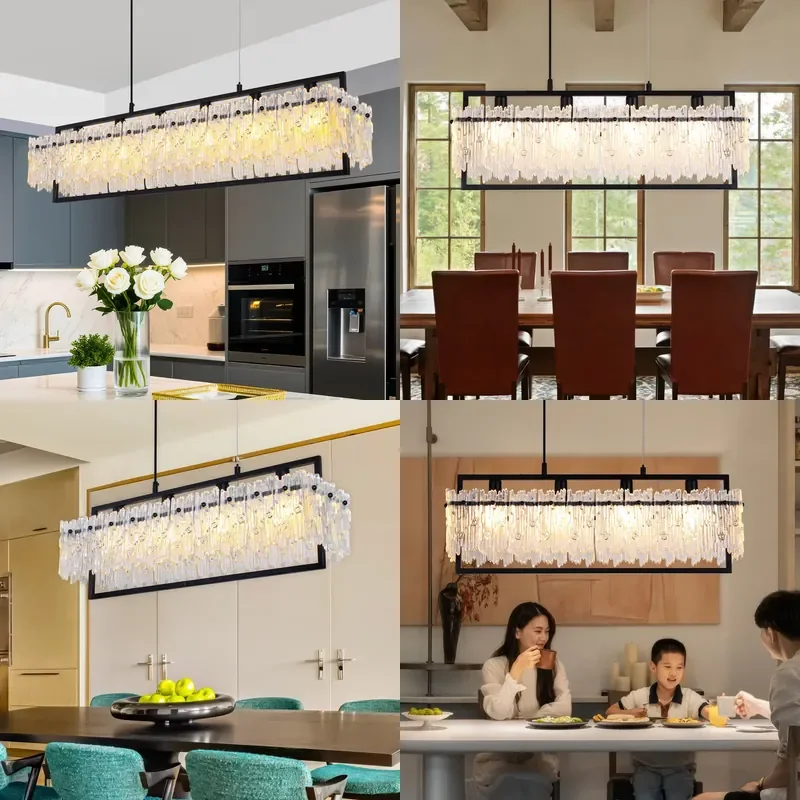 for Modern Luxury Glass LED Chandelier Living Room  Indoor Lighting New Design Ceiling Lamp Home Decor