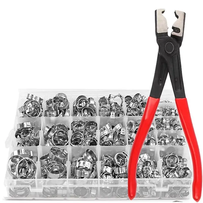 

AB46-Tightening Ring Ring/Pliers Optional/Combination Box Stainless Steel Clamp Combination Box 420Pcs