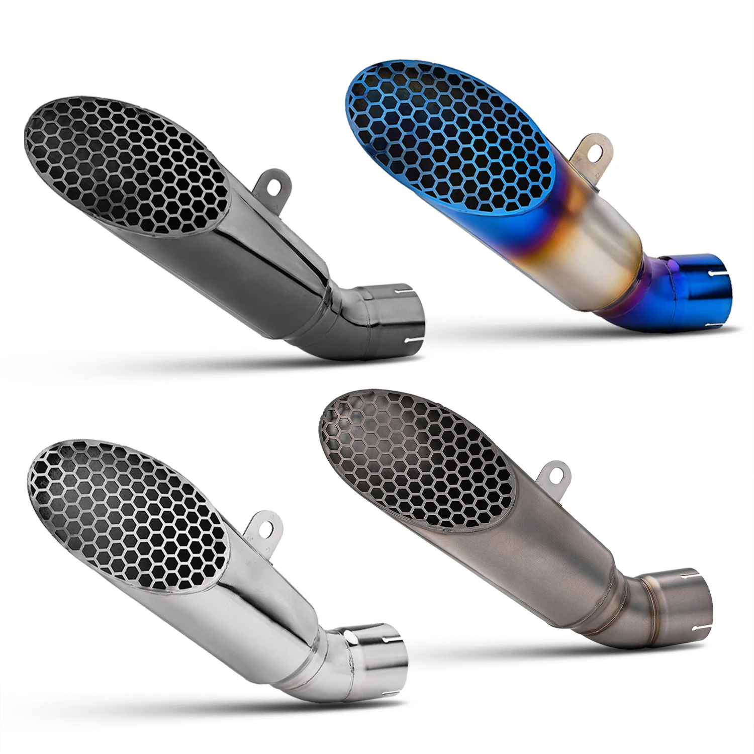 Motorcycle Exhaust Pipe for RSV4 2015-2024 Slip-on System stainless steel Muffler Mid Link Pipe with Net Escape Moto Pip