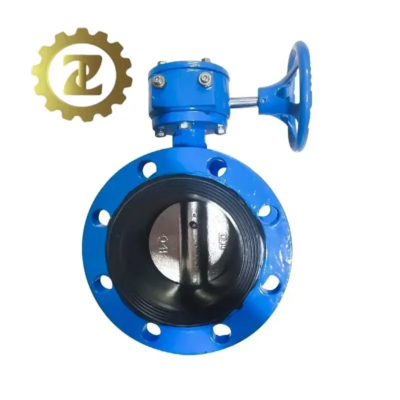 Zhv Industrial Marine DN300 Rubber Lined EPDM Lining Flange Butterfly Valve