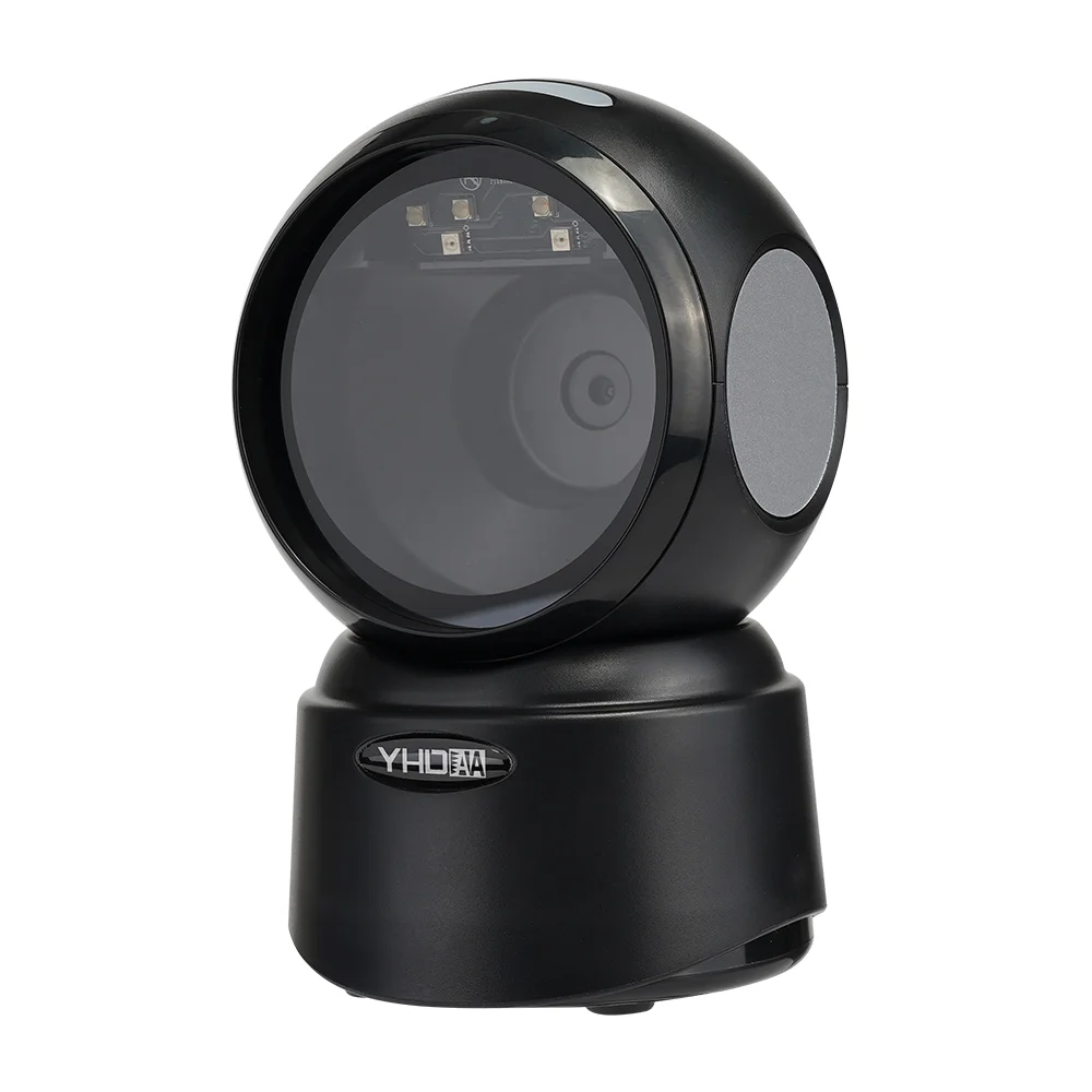 

9300D 2D Desktop Barcode Scanner 1D QR Omnidirectional Febran Code Reader Adjustable Platform Autosense Scanning for Supermarket
