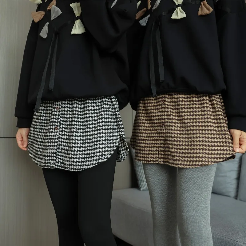 

Women Thick Fake Fart Curtain Hem Ladies Fake Skirt Cuff for Autumn Shirt Extender Skirt for Pants Detachable False Skirts