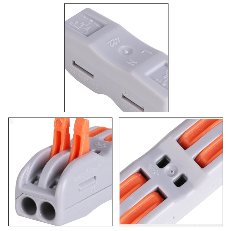 Draad Connector Quick Universele Compacte Push-In Dirigent Bedrading Connector Terminal Block Led Strip Verlichting Elektrische