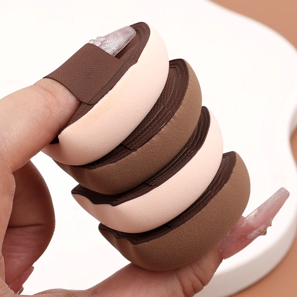 Mini Finger Sponge Puff Foundation Cosmetic Puff Dry Wet Powder Puffs Usable Concealer Cosmetics Details Applicator Makeup Tools