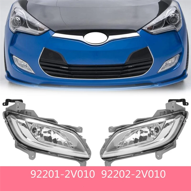 Left Front Bumper Fog Light Daytime Running Lights for Hyundai Veloster 2011-2017 922012V010 922022V010