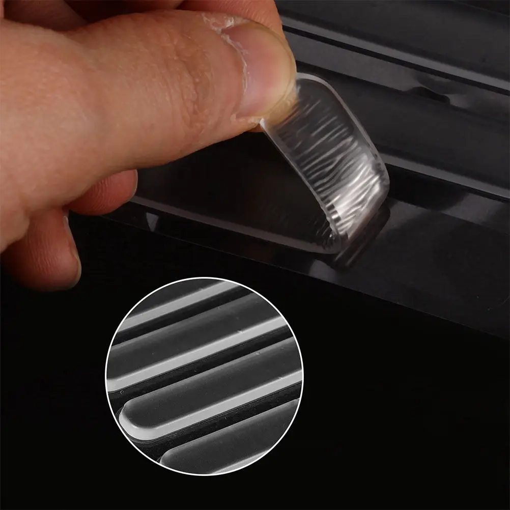 20Pcs Transparent Silicone Bumper Strips Clear Adhesive Cabinet Door Pads Anti Slip Protective Bumpers for Furniture Glass Table