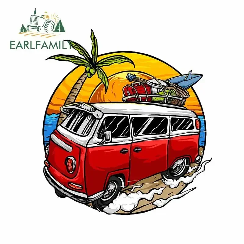 EARLFAMILY 13cm x 12cm for Camper Travel Bumper Car Sticker VAN Windshield Laptop Decal  Motorcycle Scratch-Proof RV Car Styling