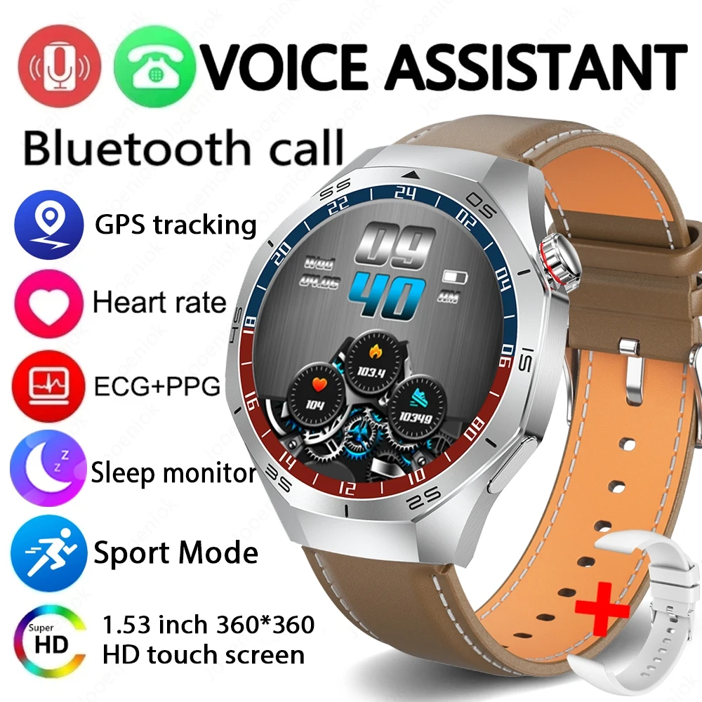 2026New Watch 5 Pro Smart Watch GPS NFC AMOLED Scherm Gezondheidsmonitoring Hartslag Bluetooth Oproep IP67 Waterdicht Mannen Smartwatch