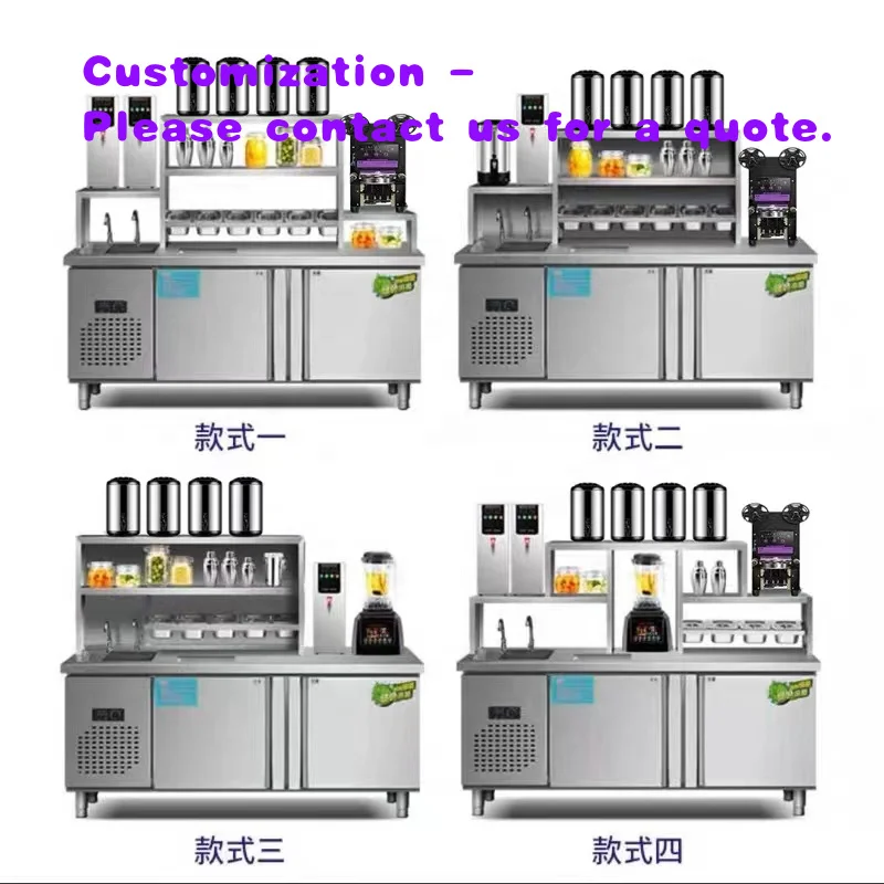 Mesa de Trabajo Personalizada de 1.5m, Equipo para Tienda de Té con Leche, Mostrador para Té de Burbujas, Uso Doméstico, Comercios, Hoteles, Industria Alimentaria