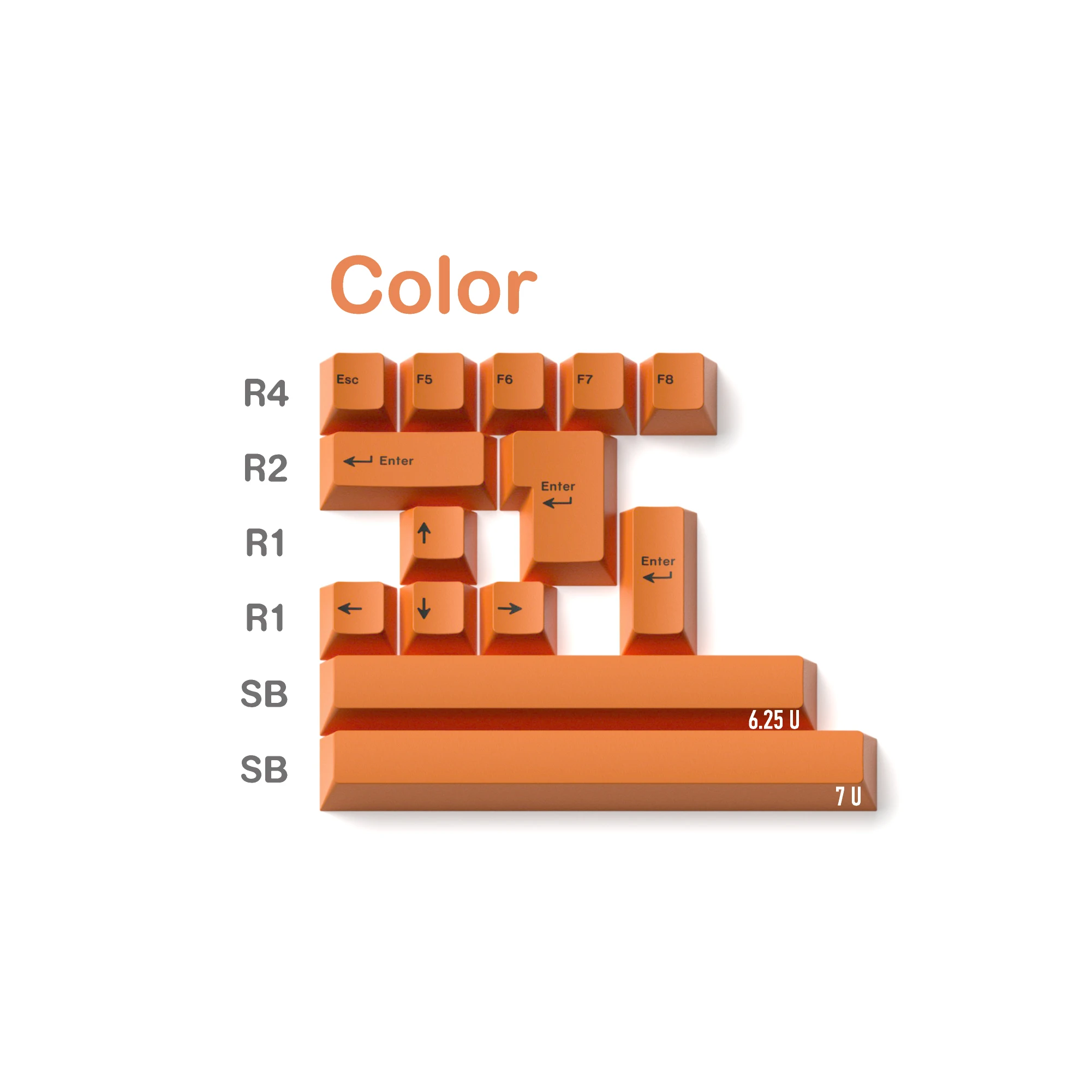 JKDK-Carbon Keycaps PBT  Dye Sublimation Cherry Profile 64 68 75 84  98  87 104 Mechanical Keyboard view 5