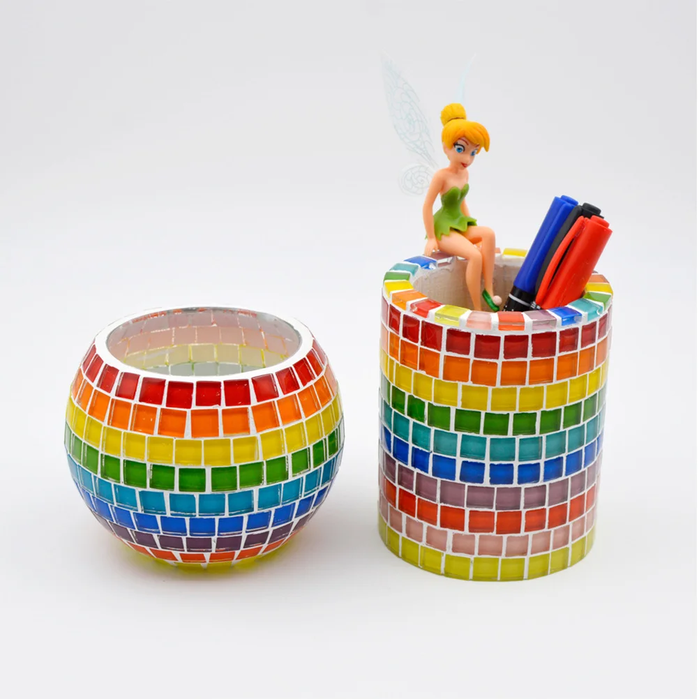 

200Pcs Plastic Mosaic Square Pieces Colorful DIY Arts Crafts Supplies for Home Decor Lamps Vases Pieces Plastic