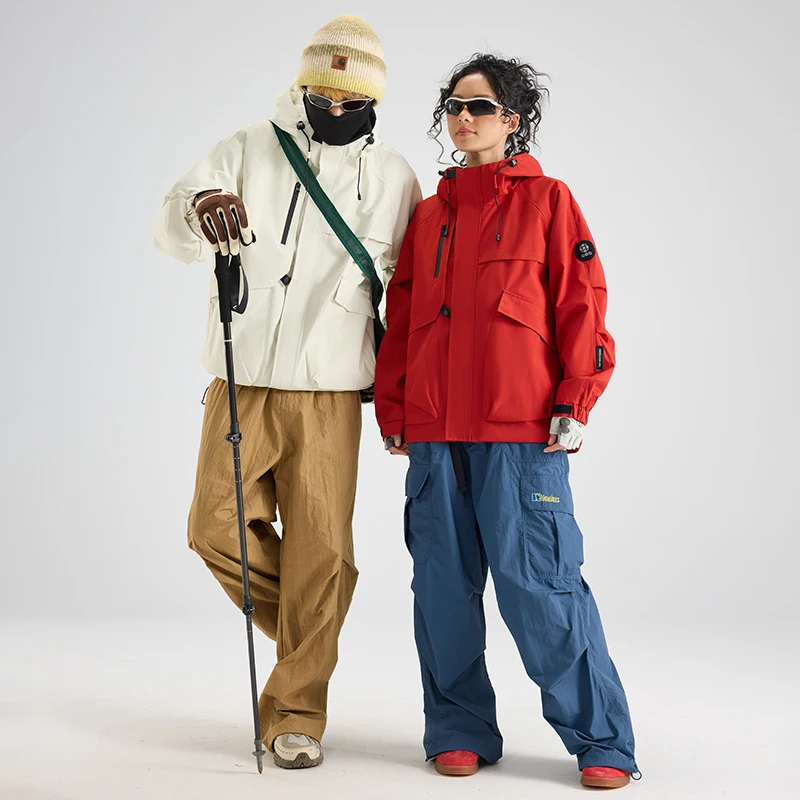 Unisex Multi‑Color Hooded Windbreaker Waterproof Windproof Outdoor Hiking Loose Oversized Casual Jacket Coat