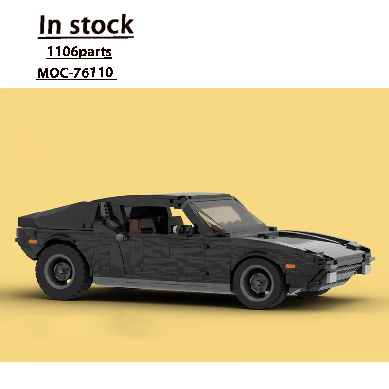

MOC-76110Classic New Iconic Black Sports Car Building Block Model, 1106Pieces, Boys' Children's Birthday Building Block Toy Gift