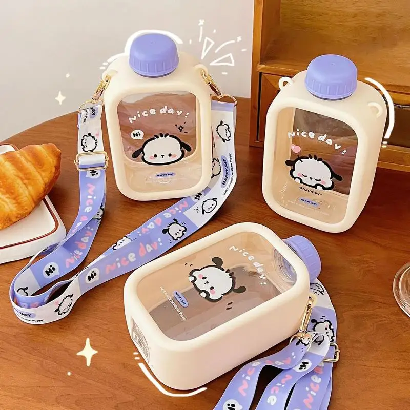 

Portable Travel Mug BPA Free Water Bottle Cute Flat Water Bottle for Kids Boys Girls School Gifts Large Capacity Cup for Girls