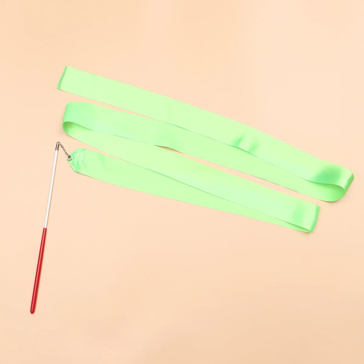 

8Pcs Colorful Rhythmic Gymnastics Ribbons Pink Rosy Red Green Durable Dancing Streamers for Training Twirling Dance