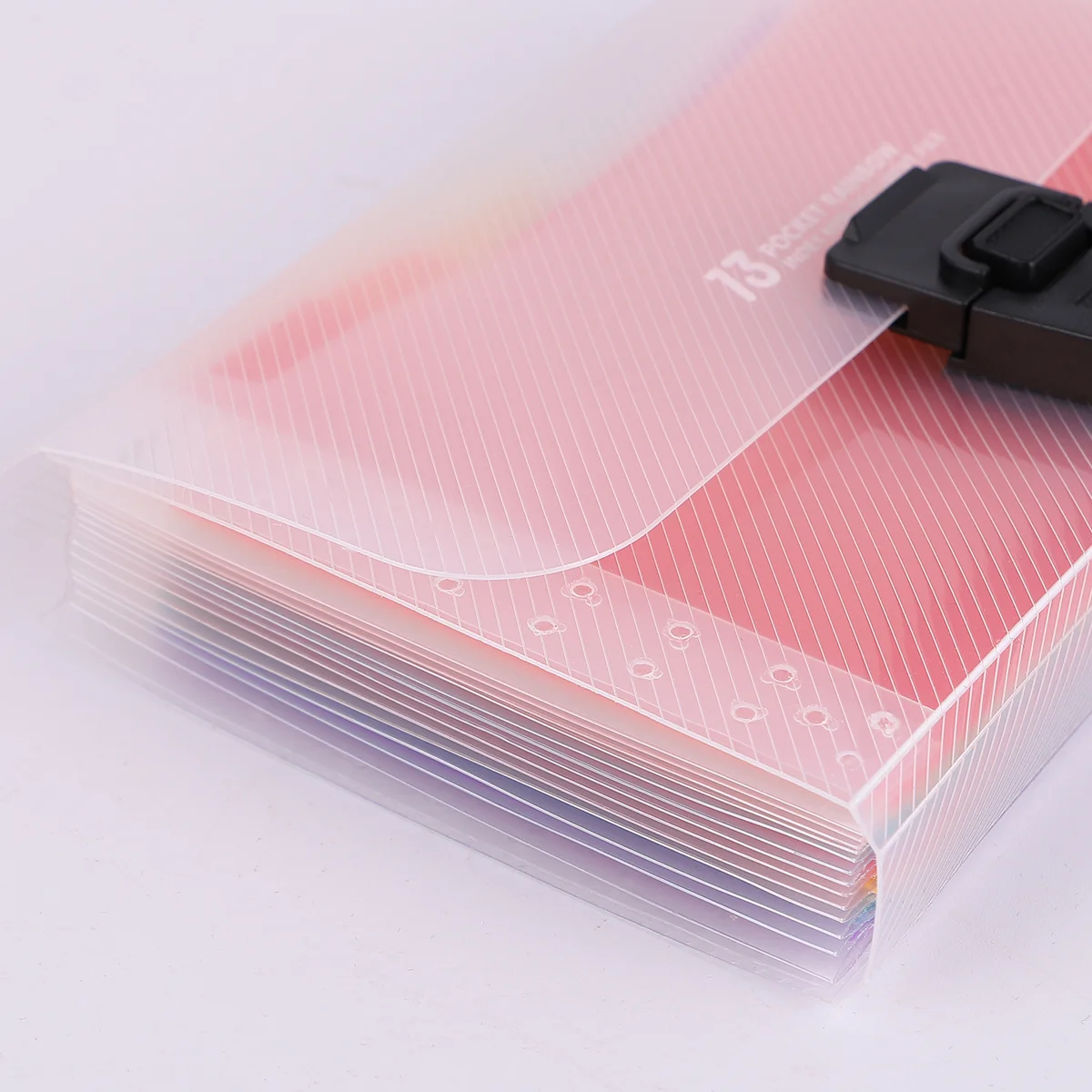 2Pcs Multilayer Folder Bag 13 Pockets Bright Color Design Document Storage for Professional Occasions Folder Bag