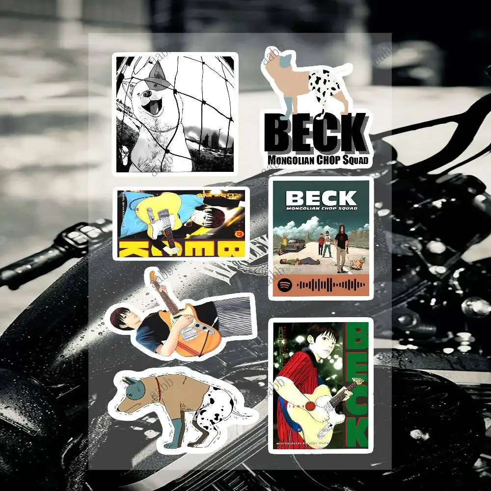 Beck Anime Motorcycle Sticker Set Reflective Decals For Helmet Fuel Tank Fairing Body Custom Bike Graphics Kit