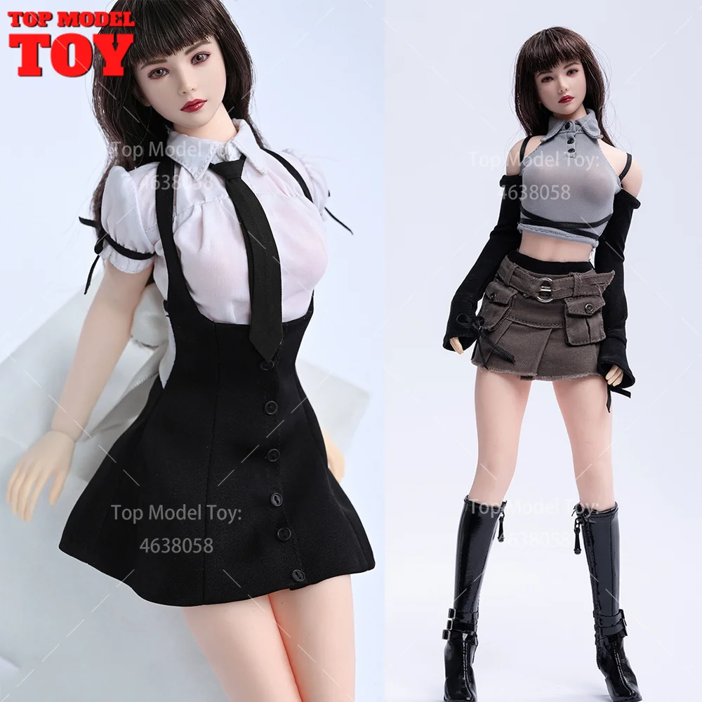 

Toyscentre TCT-033 1/6 TCT-034 School Girl JK Skirt T-shirt Clothes Accessory Model Fit 12'' Female Soldier Action Figure Body