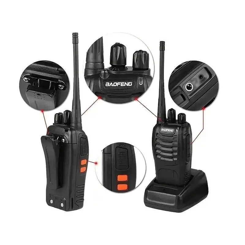 BaoFeng BF-888S Two Way Radio - Portable Walkie Talkie With Bulit In LED Flashlight And Headphones For Outdoor Adventures