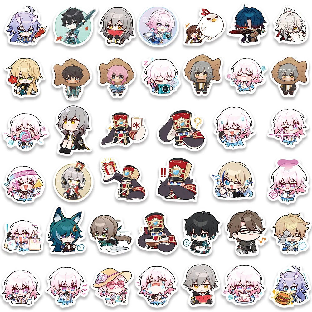 80pcs Funny Cartoon Game Characters Honkai: Star Rail Stickers For Laptop Guitar Phone Luggage Waterproof Graffiti Decals