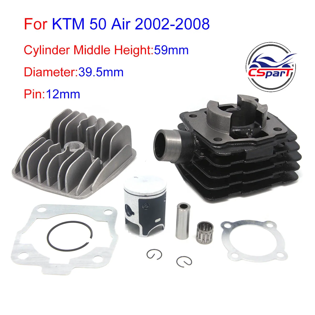 SX50 39.5MM 12MM Piston Ring Bearing Gasket Seal Kit For KTM50 50 SX 50CC For K T M 50SX 50 JUNIOR 2002~2008