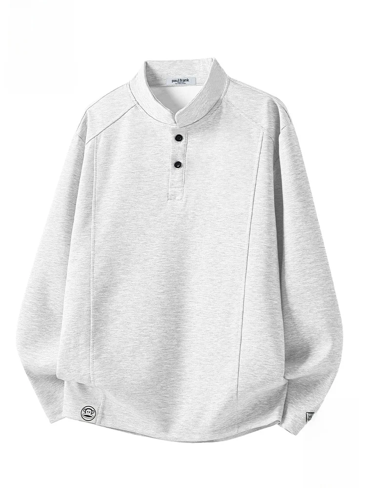 

Футболка PaulFrank свободного кроя с длинными рукавами, мужская повседневная футболка на весну, из смеси хлопка и полиэстера, удобная, молодежная, модная.