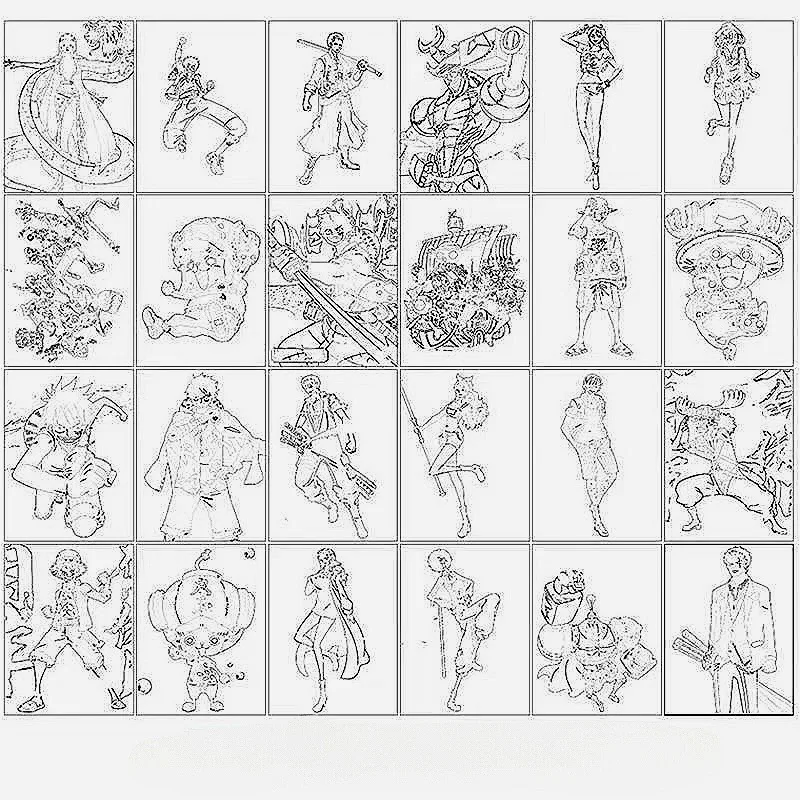 كتاب فني كرتوني جديد لشخصيات قطعة واحدة للرسم وتحسين مهاراتك