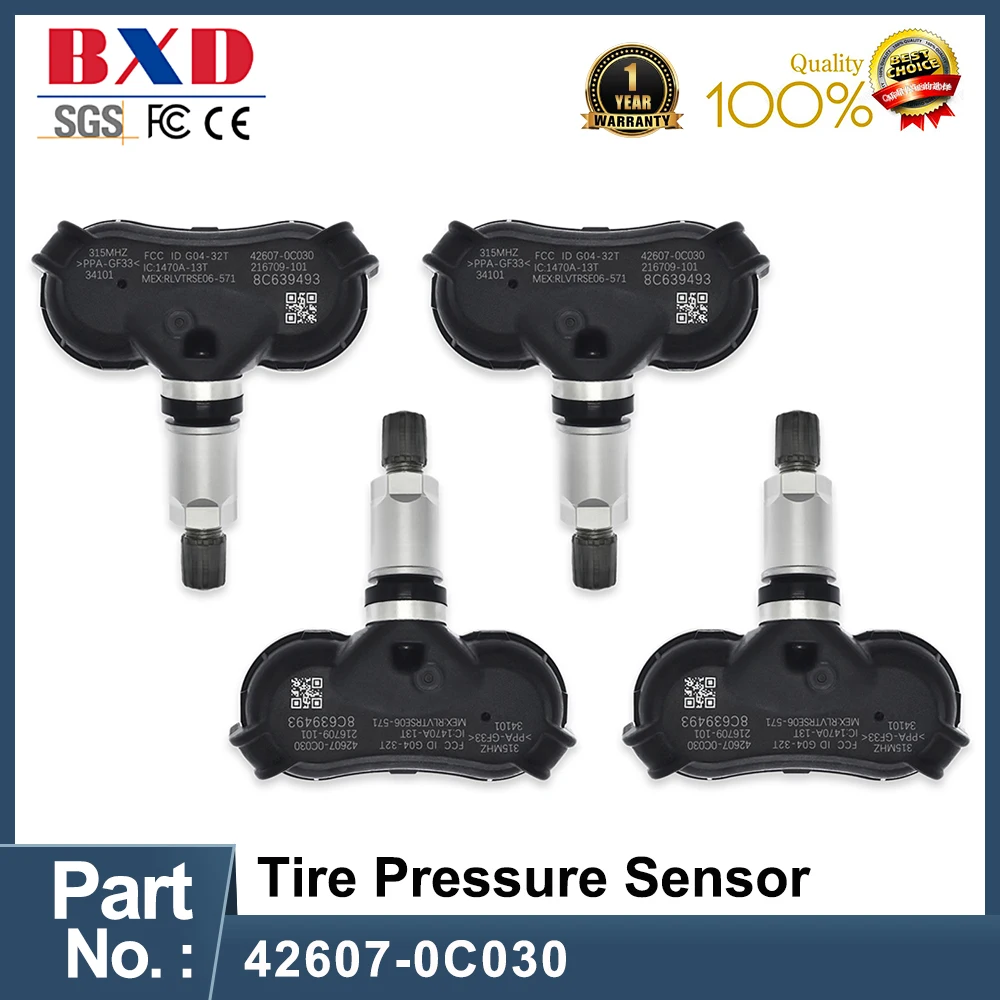 1/4PCS Tire Pressure Sensor 42607-0C030 315MHz FOR 2007-2018 TOYOTA SIENNA 426070C030 42607 0C030 Car Accessories Auto Parts