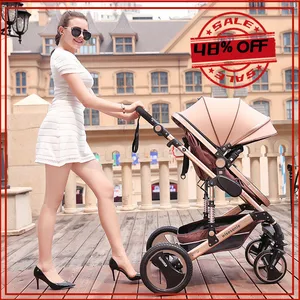 Wisesonle-Baby Card with adjustable handle, high vision, travel system, 3 in 1, 4 wheels, free delivery 6 Main Sales Baby Car with Baby Comfort - №5