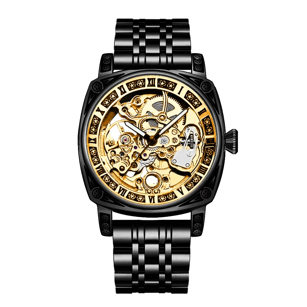 New men\'s watch with business style,high-end atmosphere and upscale design,novel and unique,simple and luminous mechanical watch