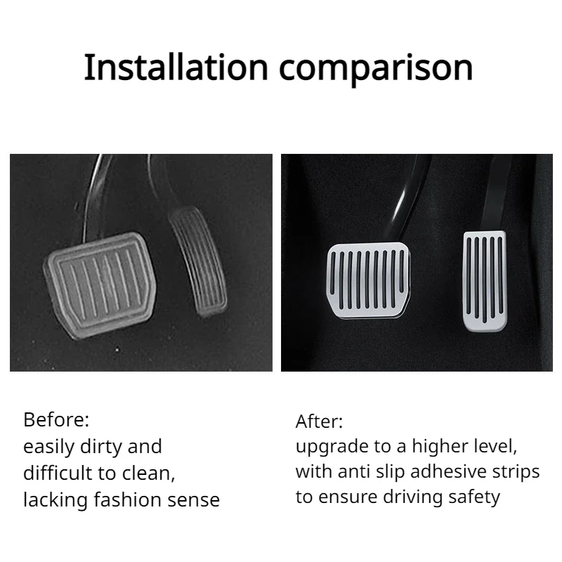 For Tesla Model 3 Y Accelerator Pedal Snap-on Car Foot Pedal Pads Cover Upgrade Pedals 2pcs Car Interior Accessories 2017-2023