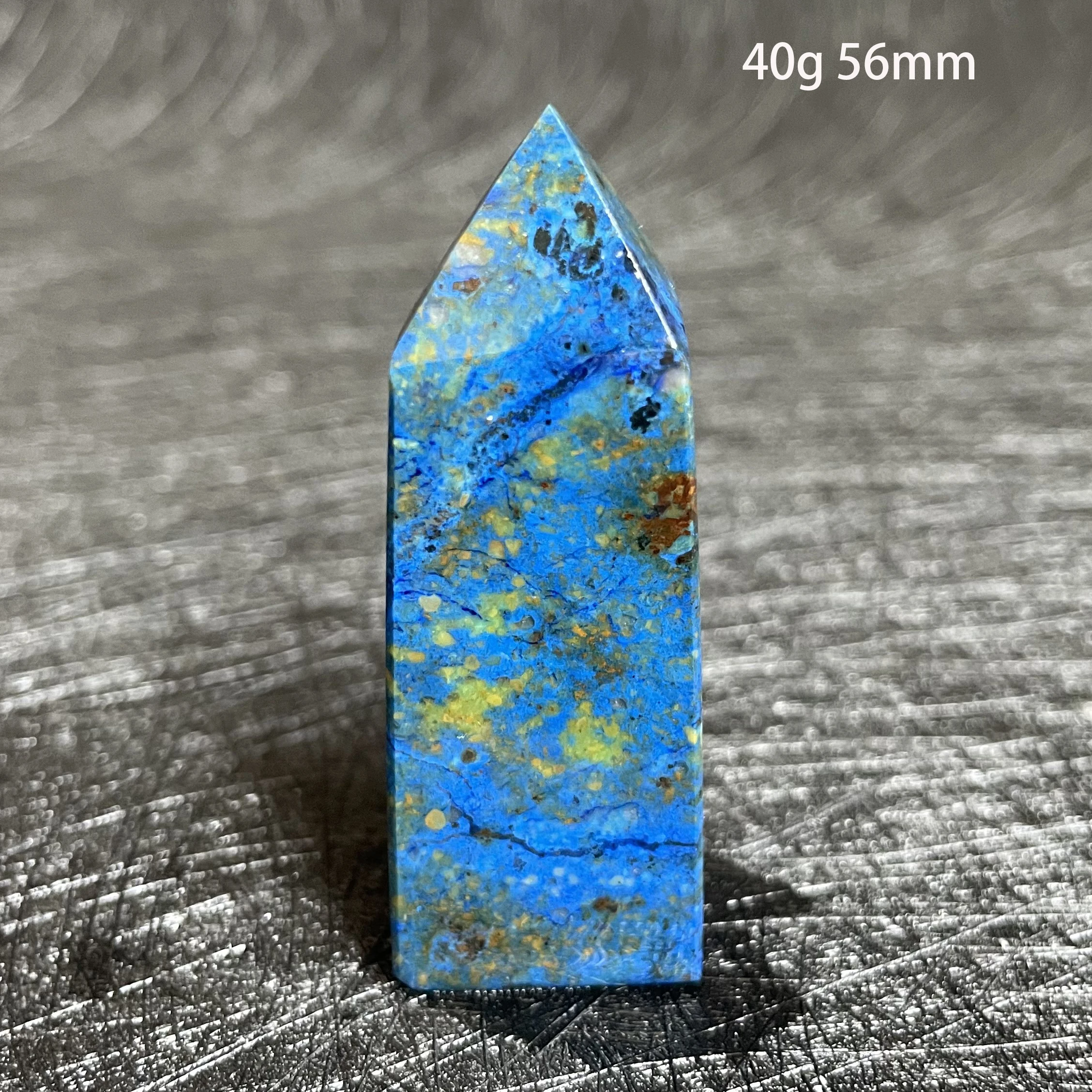 Natural Stone Azurite Malachite Tower Home Decoration Rock Crystal Wand Point Rough Polished Quartz Obelisk Healing