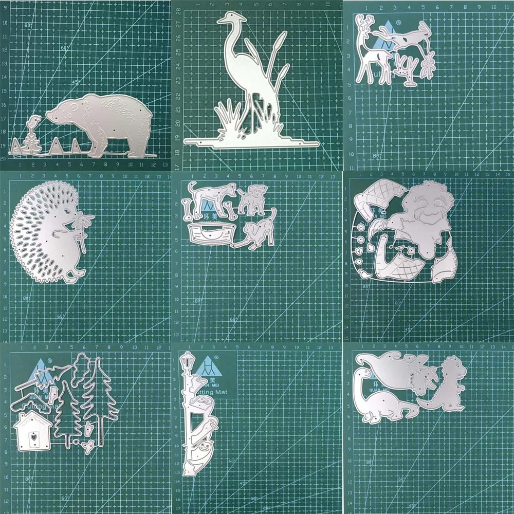 Tier Bär Hund Igel Hirsch Pinguin Metall Stanzform Scrapbooking Album Kartenherstellung Handwerk Schablonen Fotoalbum Vorlage